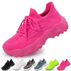 Colorful Lace Up Lightweight Slip on Walking Shoes for Women