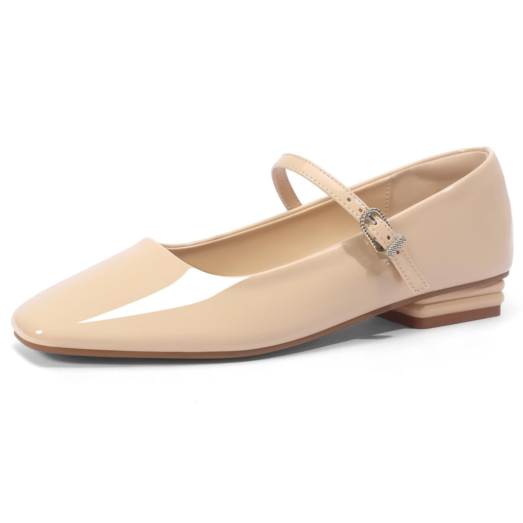 Vintage Mary Jane Shoes Square Toe Ballet Flats