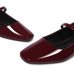 Vintage Mary Jane Shoes Square Toe Ballet Flats