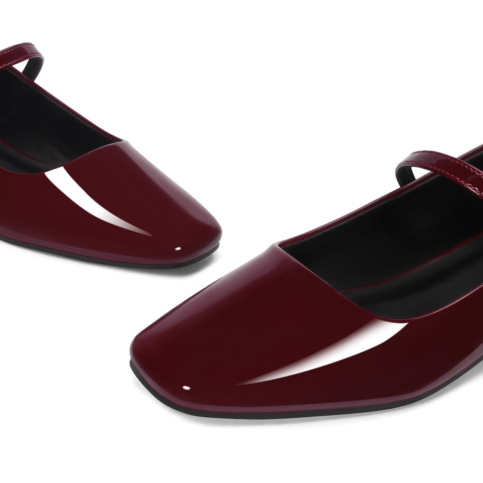 Vintage Mary Jane Shoes Square Toe Ballet Flats