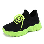 Colorful Lace Up Lightweight Slip on Walking Shoes for Women