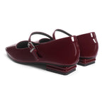 Vintage Mary Jane Shoes Square Toe Ballet Flats