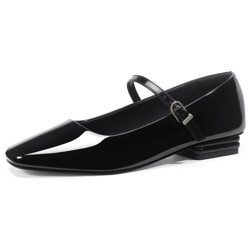 Vintage Mary Jane Shoes Square Toe Ballet Flats