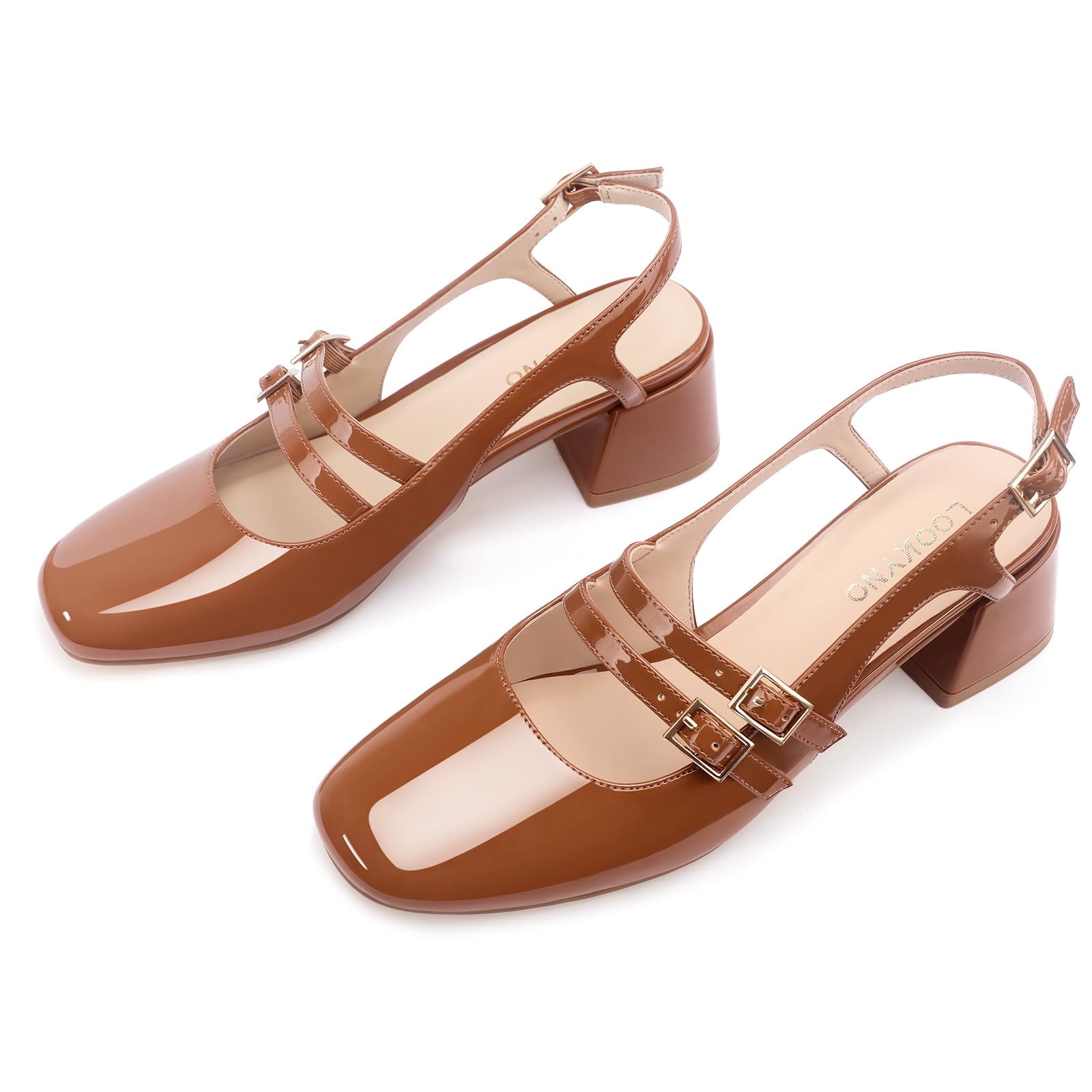 Chunky Low Block Heels Mary Jane Shoes