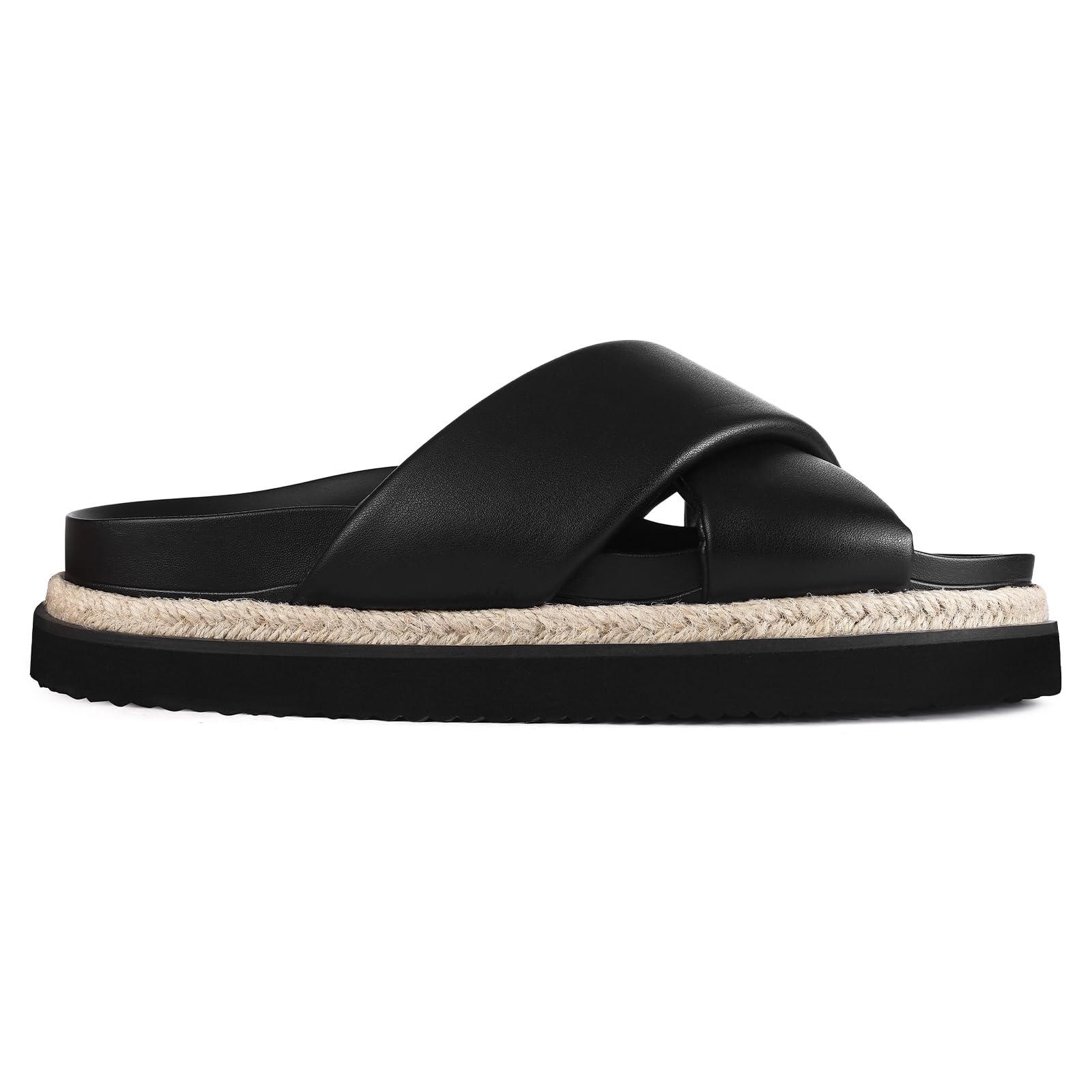 Platform Sandals Raffia Espadrilles Slides