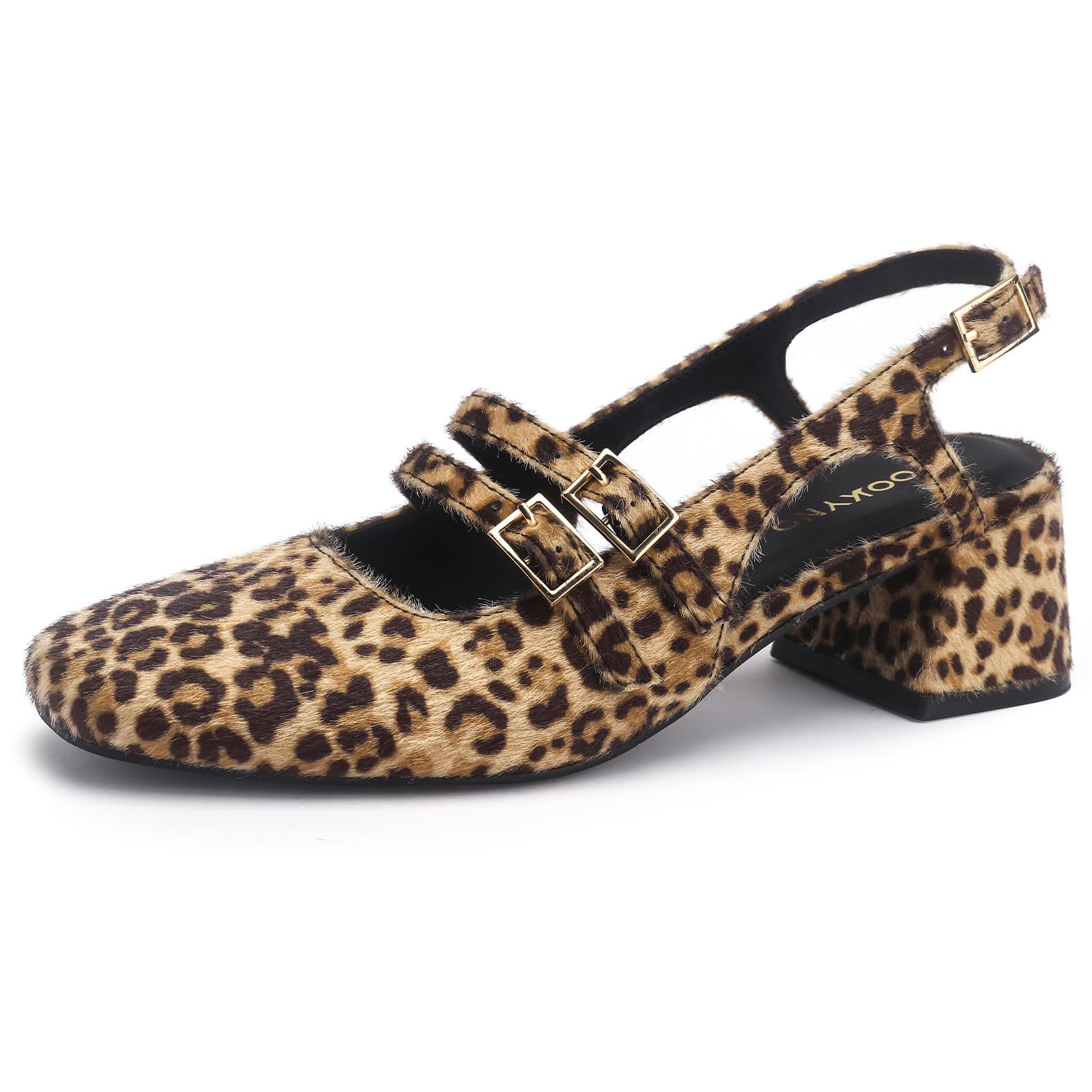 Chunky Low Block Heels Mary Jane Shoes