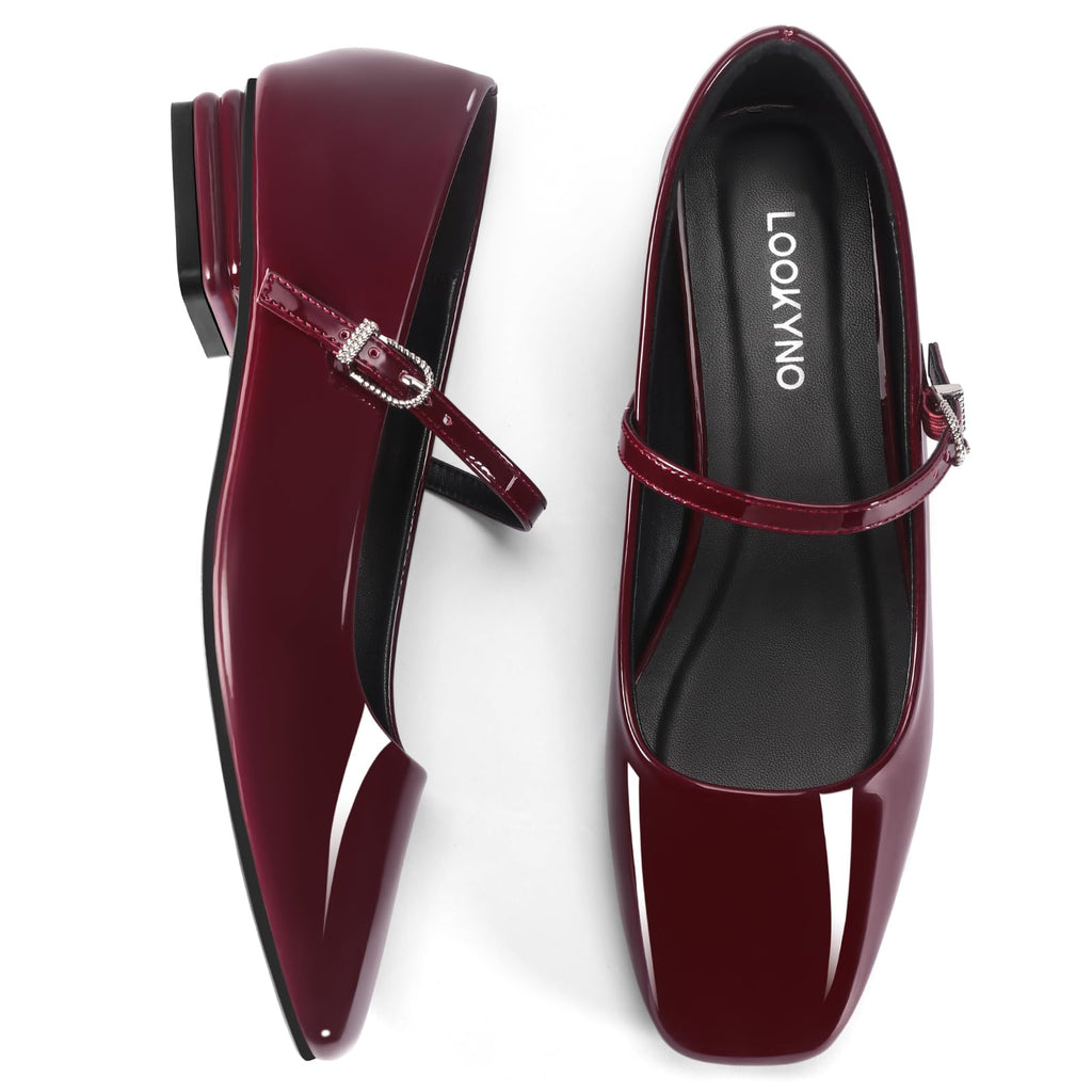 Vintage Mary Jane Shoes Square Toe Ballet Flats