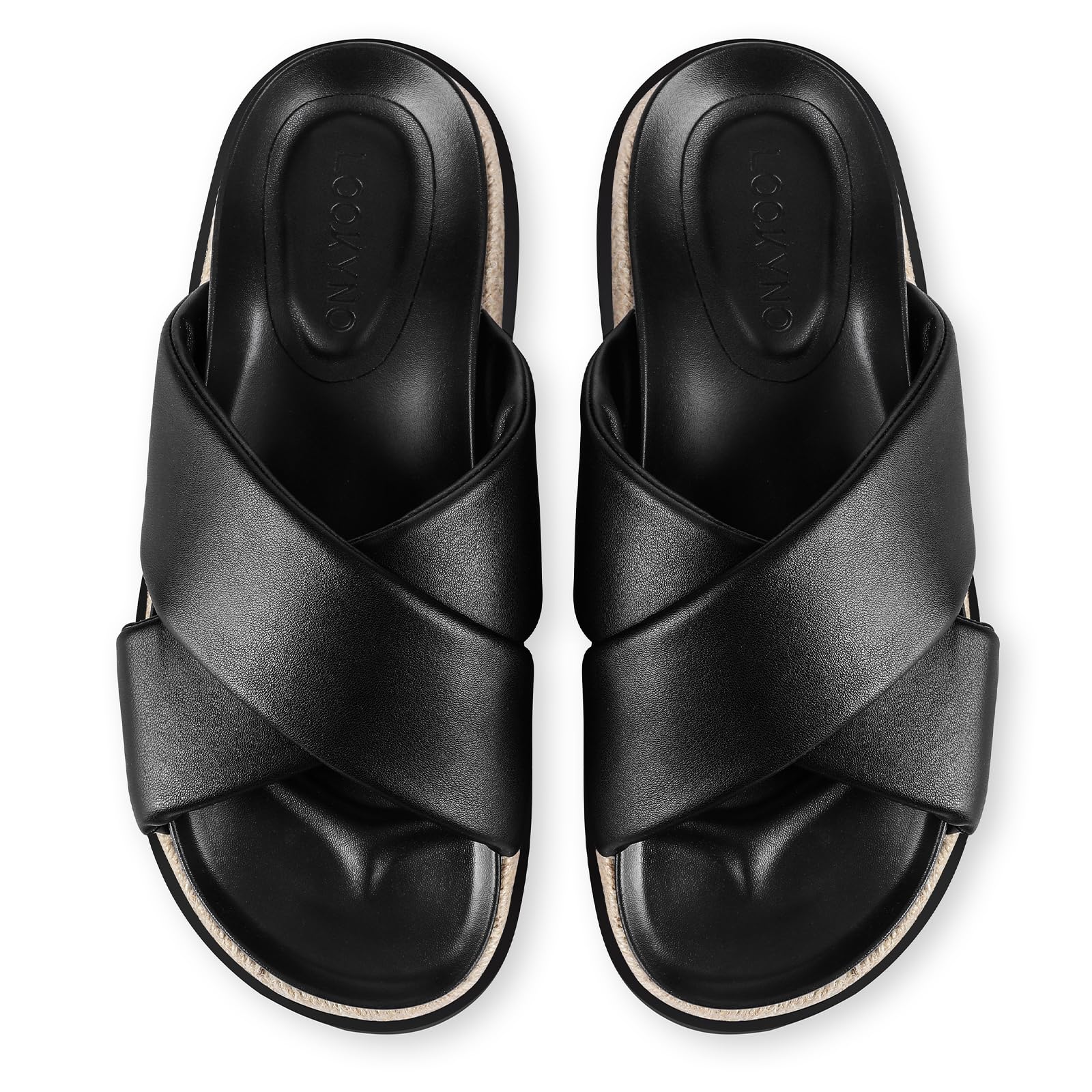 Platform Sandals Raffia Espadrilles Slides