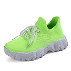 Colorful Lace Up Lightweight Slip on Walking Shoes for Women