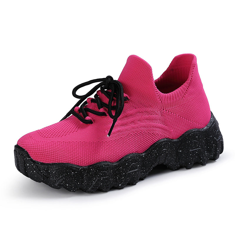 Colorful Lace Up Lightweight Slip on Walking Shoes for Women